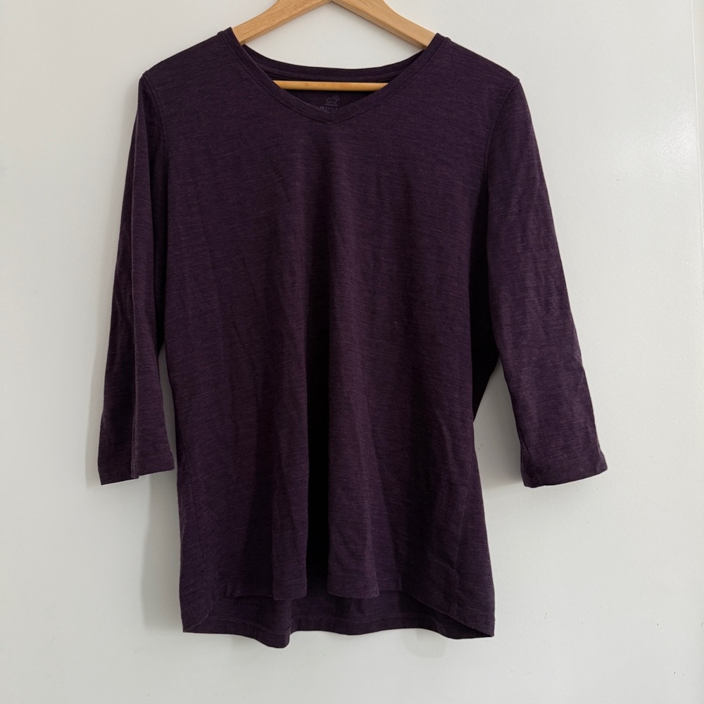 Woolx Elena 3/4 Sleeve V Neck